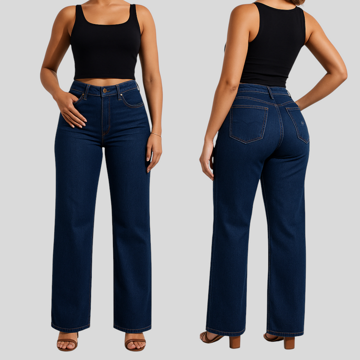 Aline - Elastične Traperice sa Srednjim Strukom