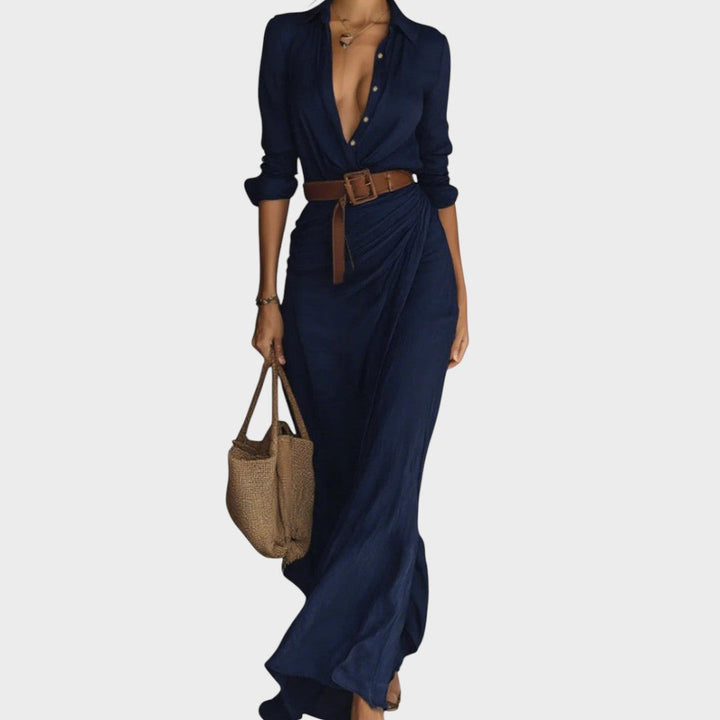 Julie - Uska Maxi Haljina S Dugim Rukavima