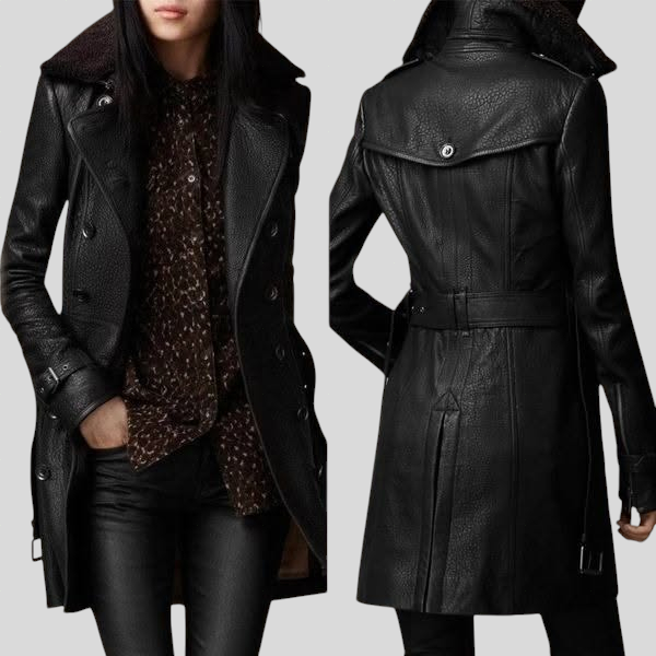 Klara - Elegantni Kožni Kaput