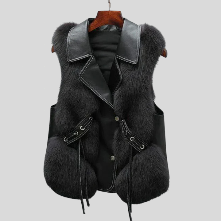 Nika - Elegantni Kožni Prsluk – Stil Koji Traje