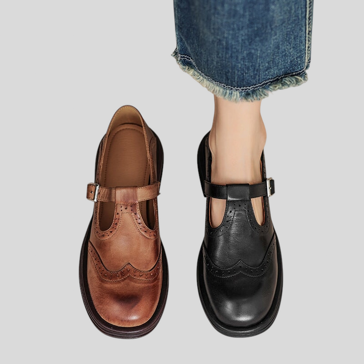 Velda - Elegantne Mary Jane Cipele Od Kože